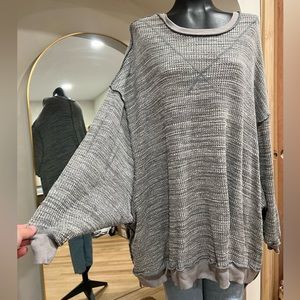 We The Free Oversized Thermal Sweater Top